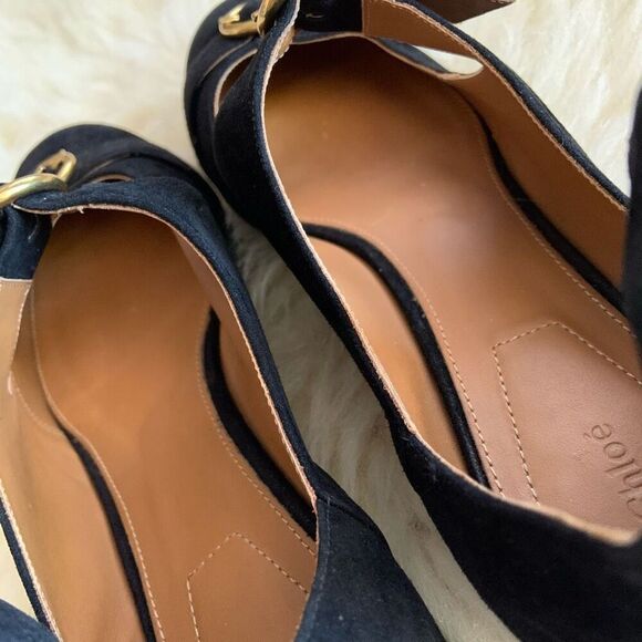 CHLOÉ Multi-strap Suede Ballet Flats (Sz 39.5) - Picture 11 of 13